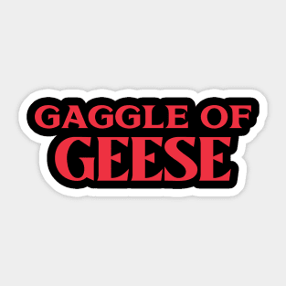 Gaggle of Geese Collective Animal Bird Nouns Sticker